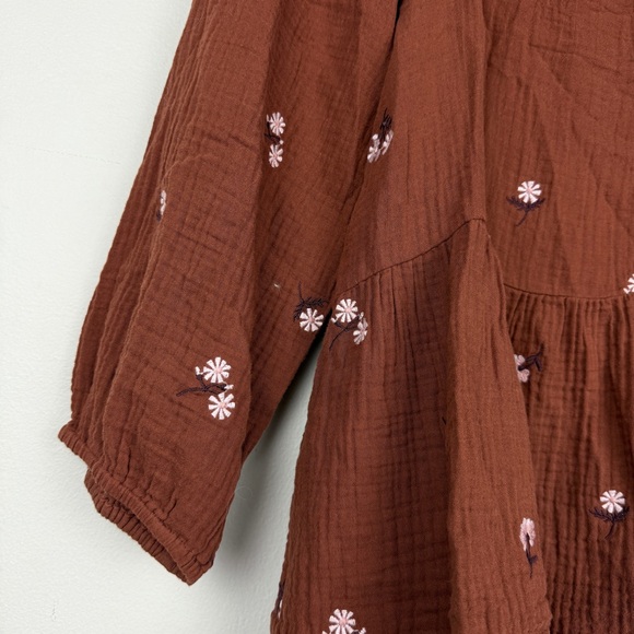 Madewell Amie Floral Embroidered Slubbed Cotton Top - Picture 6 of 7